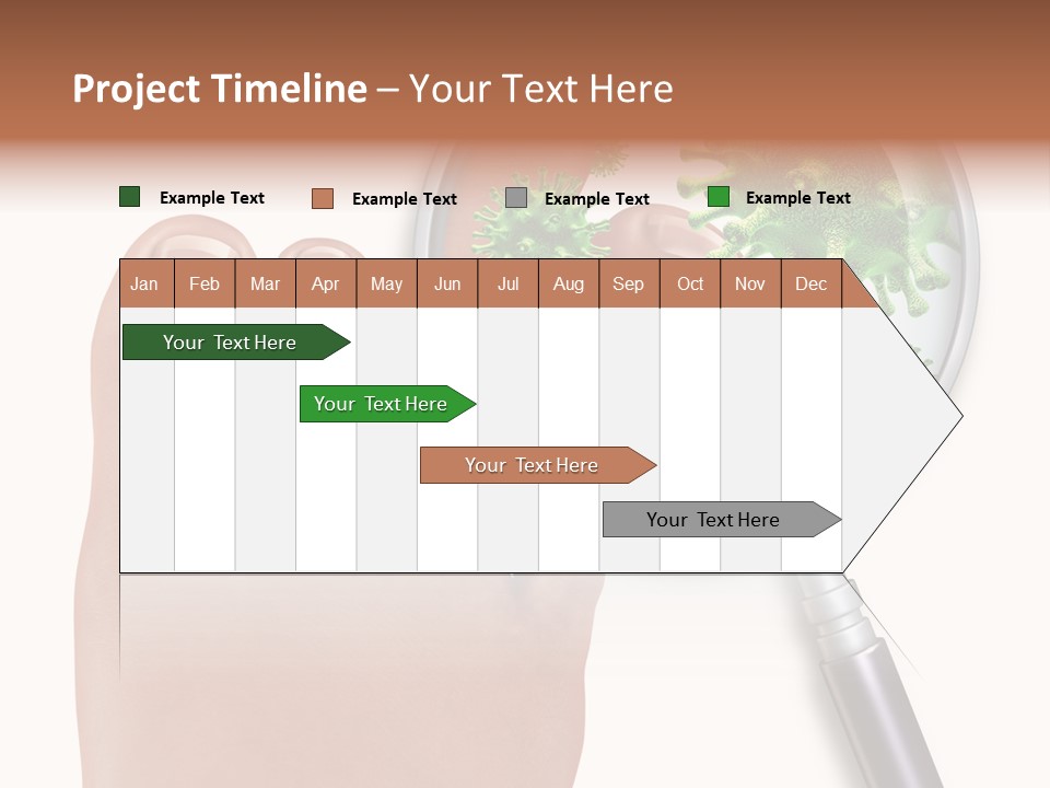 Fungal Nail Infection White Background PowerPoint Template