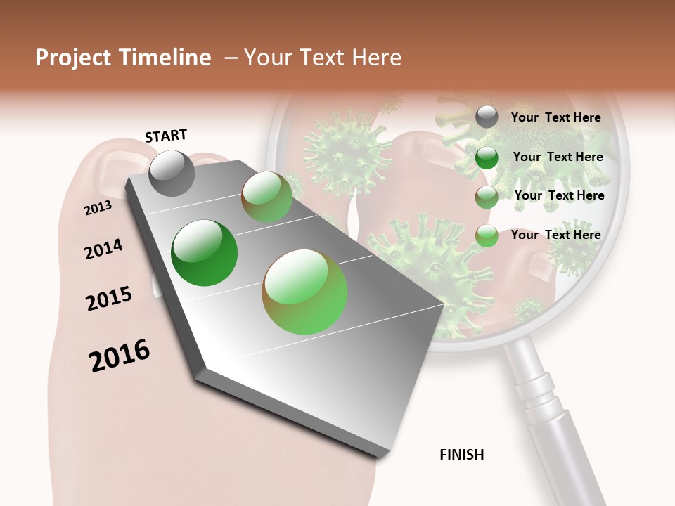 Fungal Nail Infection White Background PowerPoint Template