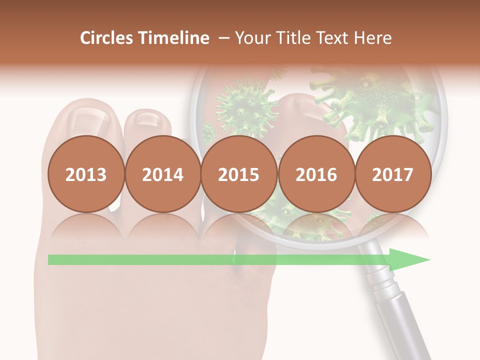 Fungal Nail Infection White Background PowerPoint Template