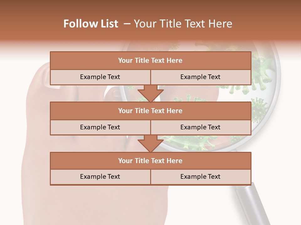 Fungal Nail Infection White Background PowerPoint Template