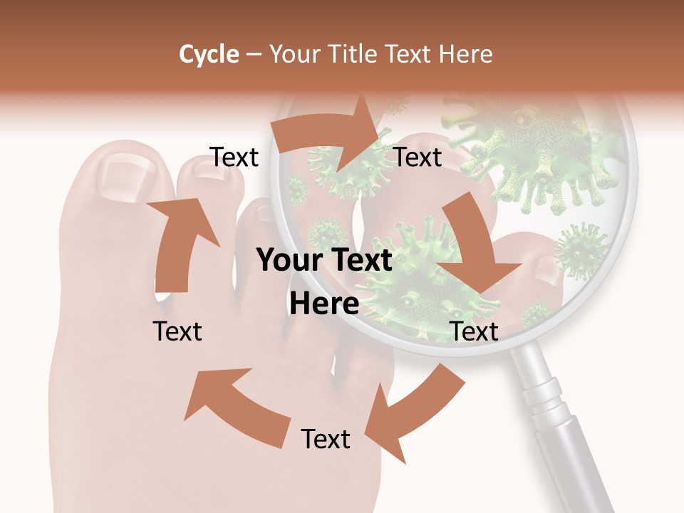 Fungal Nail Infection White Background PowerPoint Template