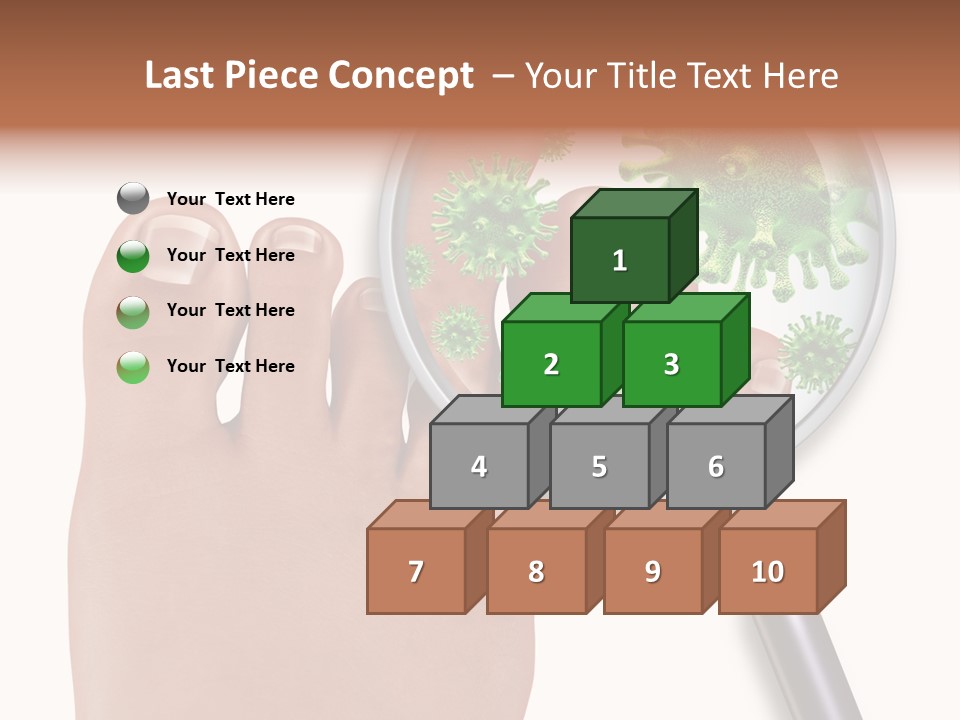 Fungal Nail Infection White Background PowerPoint Template