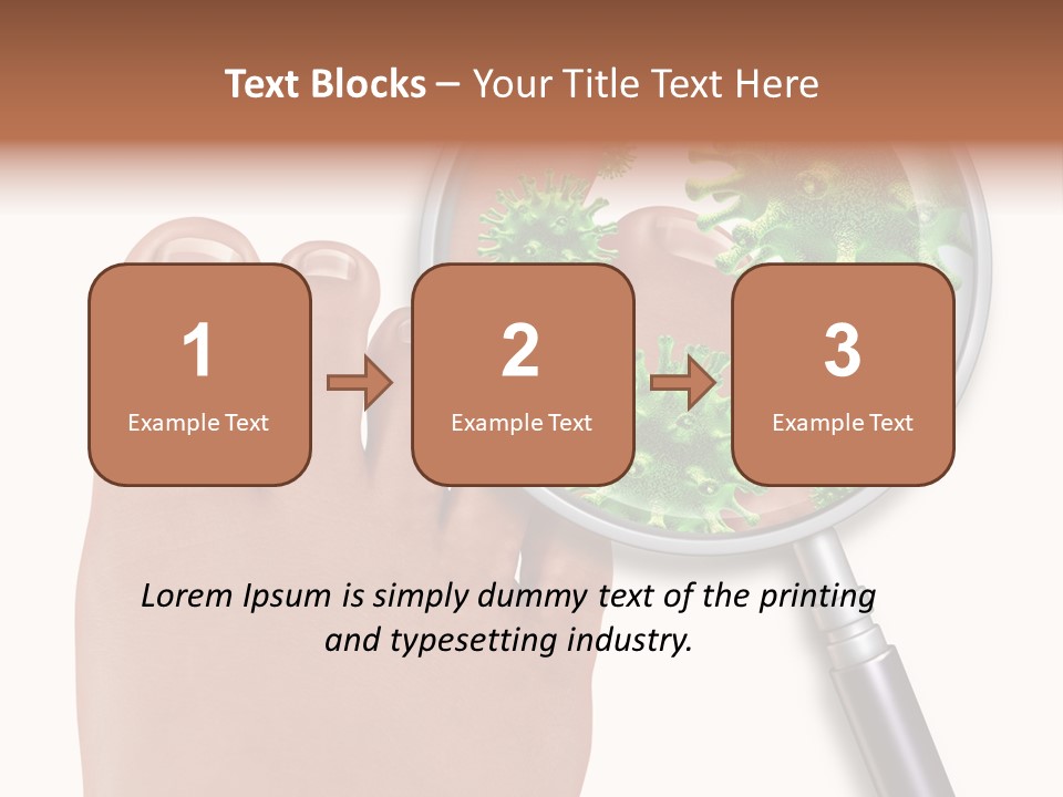 Fungal Nail Infection White Background PowerPoint Template