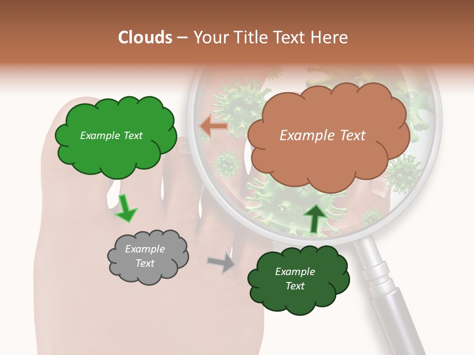 Fungal Nail Infection White Background PowerPoint Template