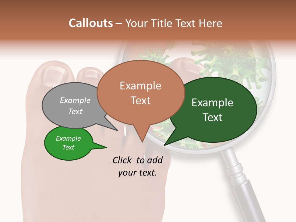 Fungal Nail Infection White Background PowerPoint Template