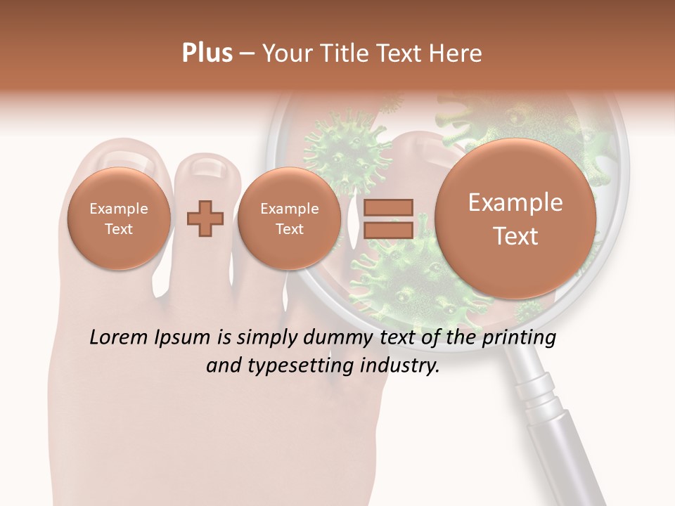 Fungal Nail Infection White Background PowerPoint Template