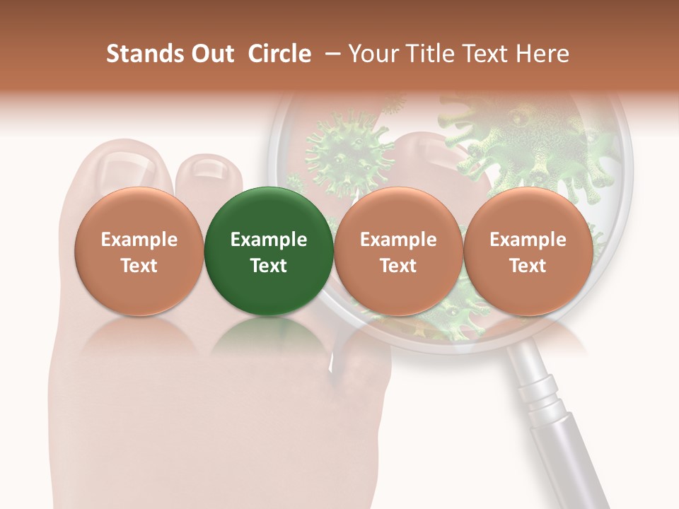 Fungal Nail Infection White Background PowerPoint Template