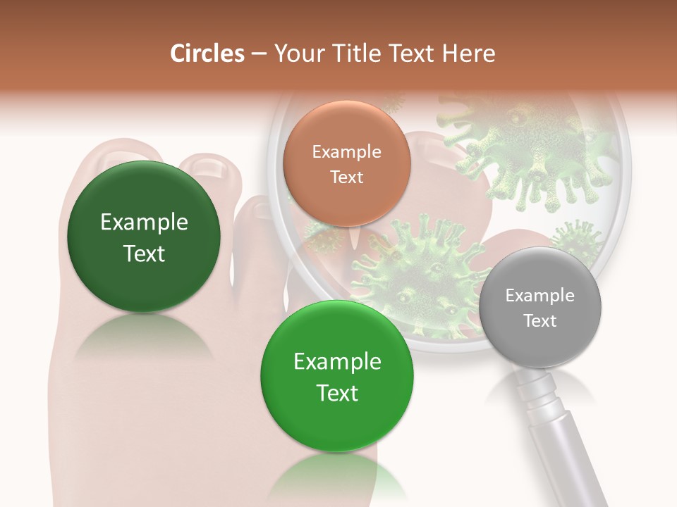 Fungal Nail Infection White Background PowerPoint Template