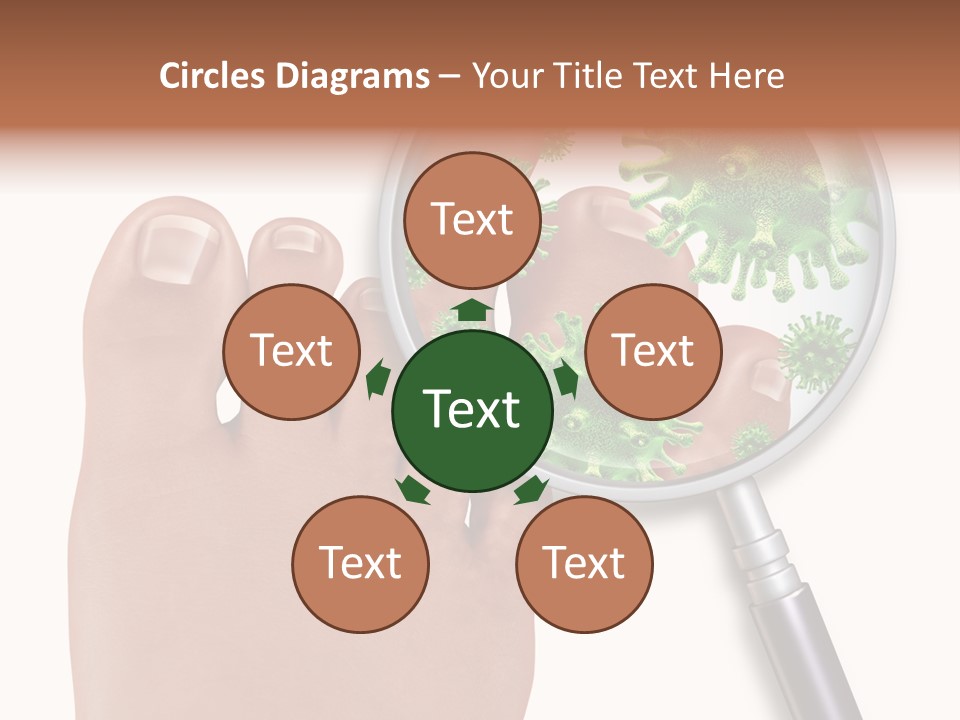 Fungal Nail Infection White Background PowerPoint Template