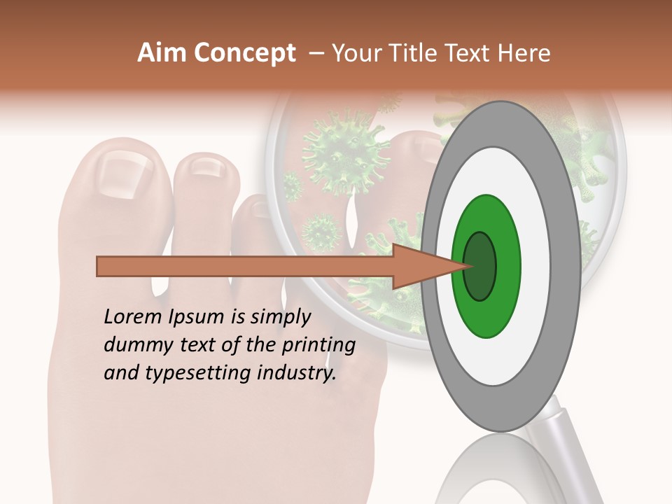 Fungal Nail Infection White Background PowerPoint Template