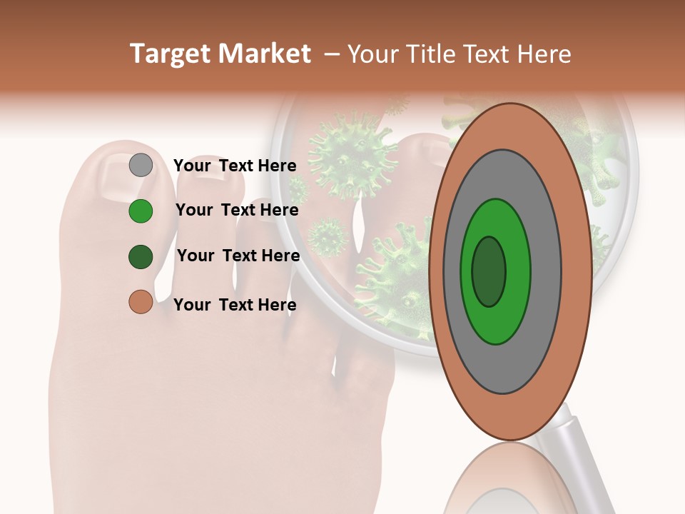 Fungal Nail Infection White Background PowerPoint Template