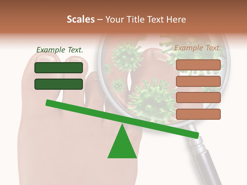 Fungal Nail Infection White Background PowerPoint Template