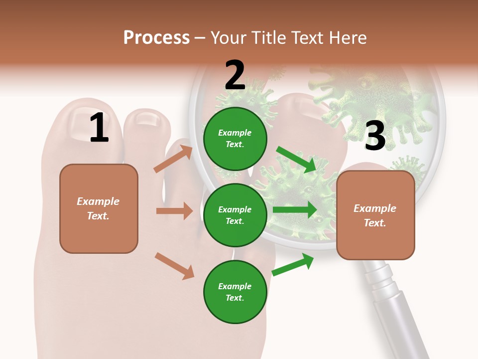 Fungal Nail Infection White Background PowerPoint Template