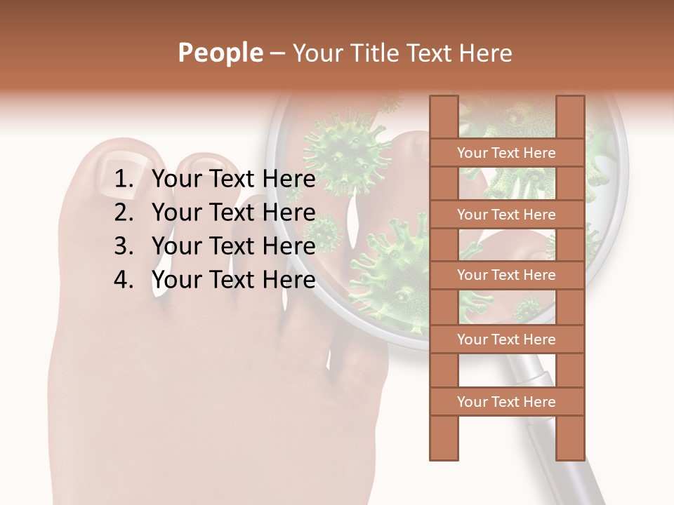 Fungal Nail Infection White Background PowerPoint Template