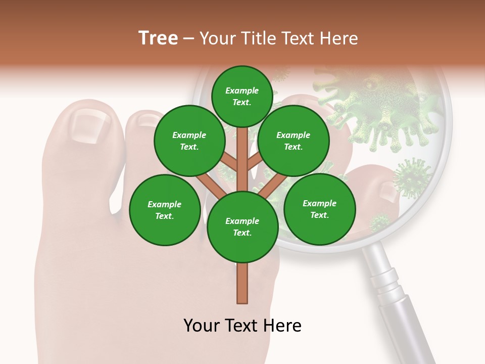 Fungal Nail Infection White Background PowerPoint Template