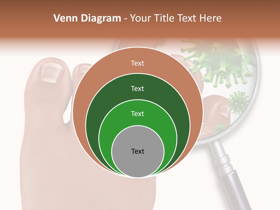 Fungal Nail Infection White Background PowerPoint Template