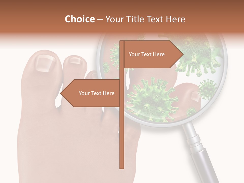 Fungal Nail Infection White Background PowerPoint Template