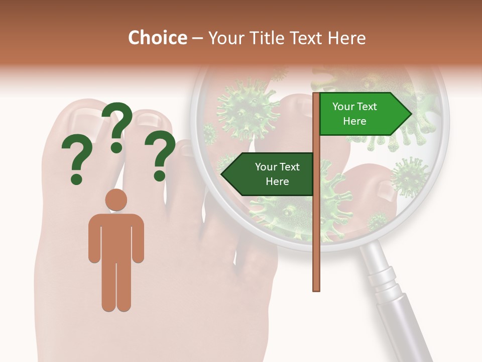 Fungal Nail Infection White Background PowerPoint Template