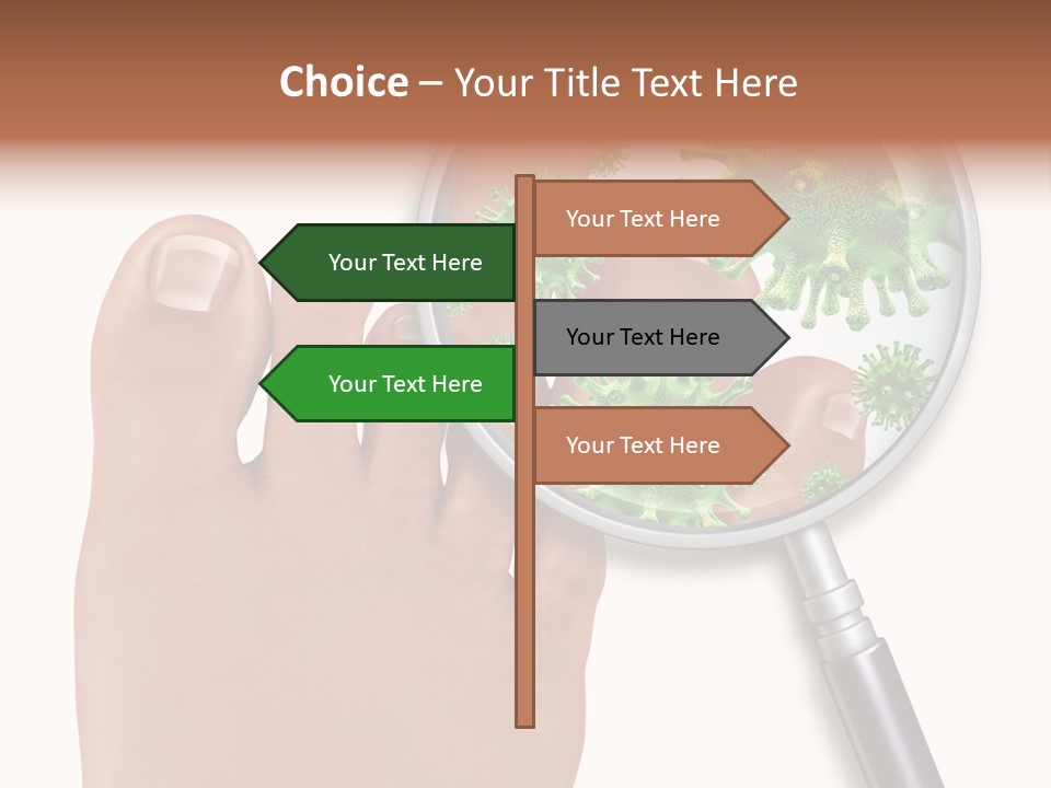 Fungal Nail Infection White Background PowerPoint Template