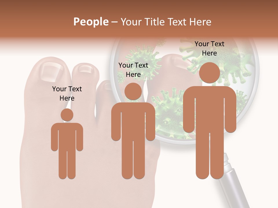 Fungal Nail Infection White Background PowerPoint Template