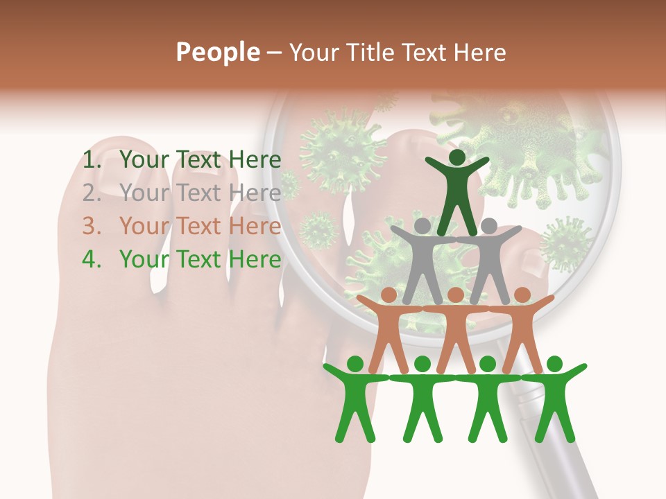 Fungal Nail Infection White Background PowerPoint Template