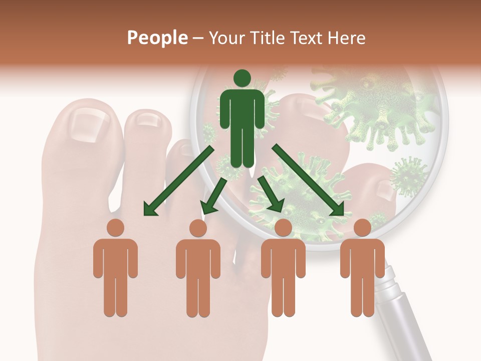 Fungal Nail Infection White Background PowerPoint Template