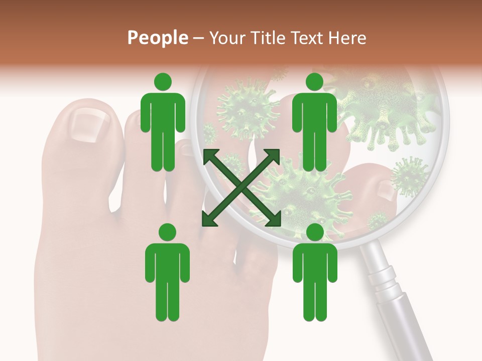 Fungal Nail Infection White Background PowerPoint Template