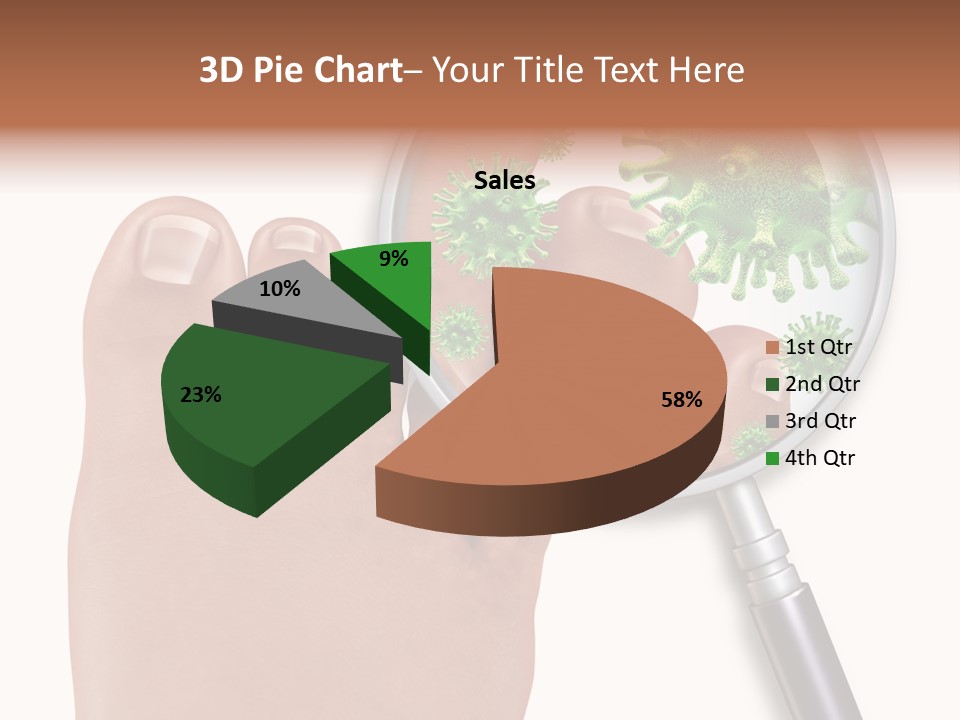Fungal Nail Infection White Background PowerPoint Template