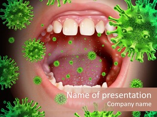 Symbol Germs Flu Virus PowerPoint Template