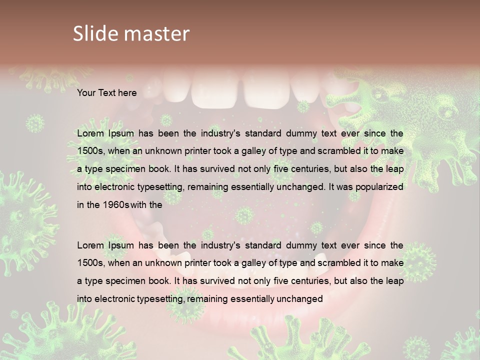 Symbol Germs Flu Virus PowerPoint Template