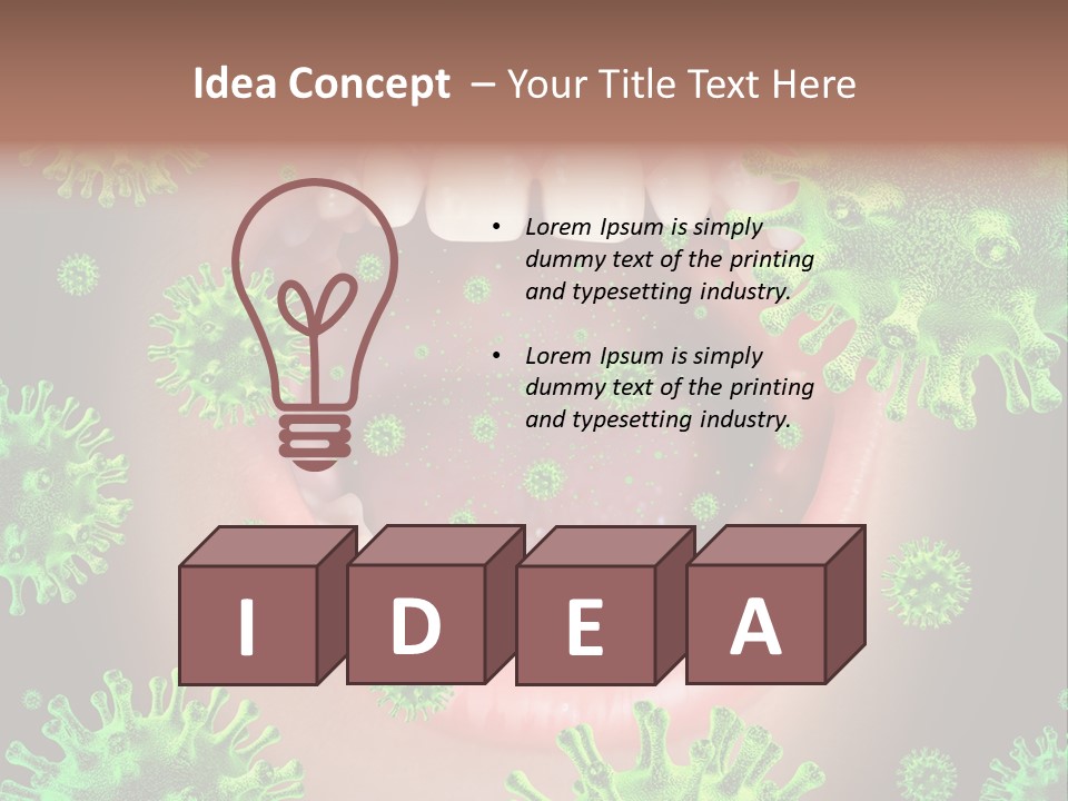 Symbol Germs Flu Virus PowerPoint Template