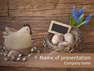 Table Hen Chicken PowerPoint Template