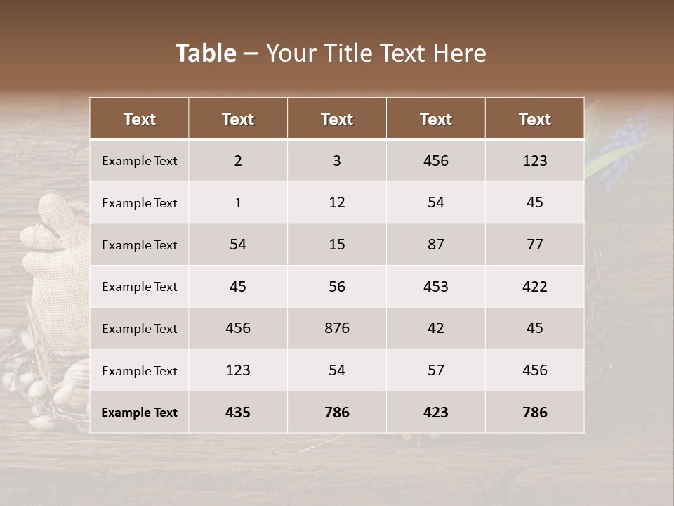 Table Hen Chicken PowerPoint Template