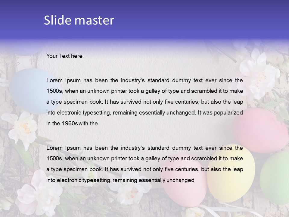 Colorful Bouquet Wooden PowerPoint Template