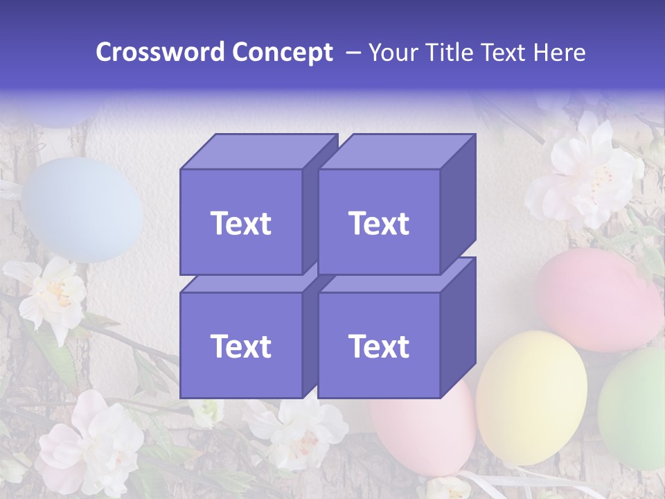 Colorful Bouquet Wooden PowerPoint Template