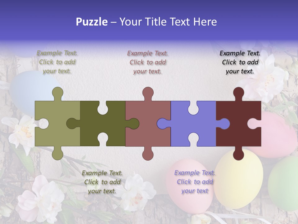 Colorful Bouquet Wooden PowerPoint Template