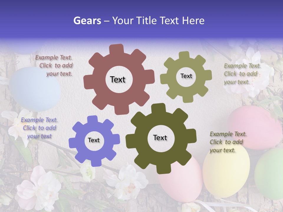 Colorful Bouquet Wooden PowerPoint Template