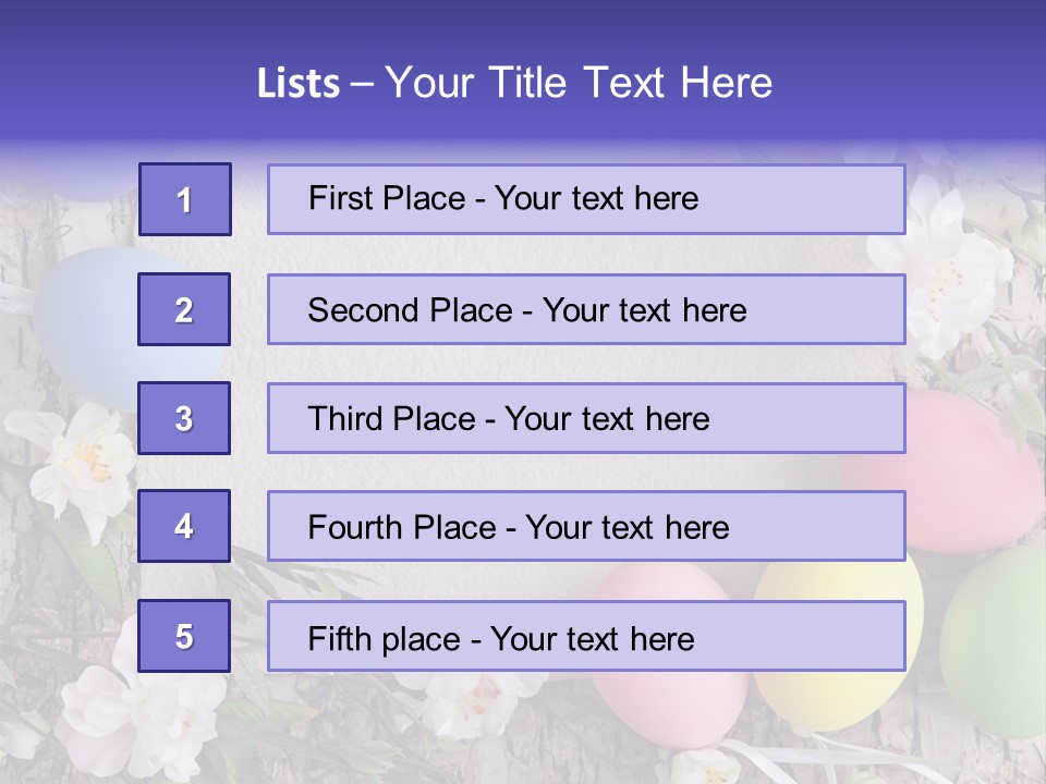 Colorful Bouquet Wooden PowerPoint Template