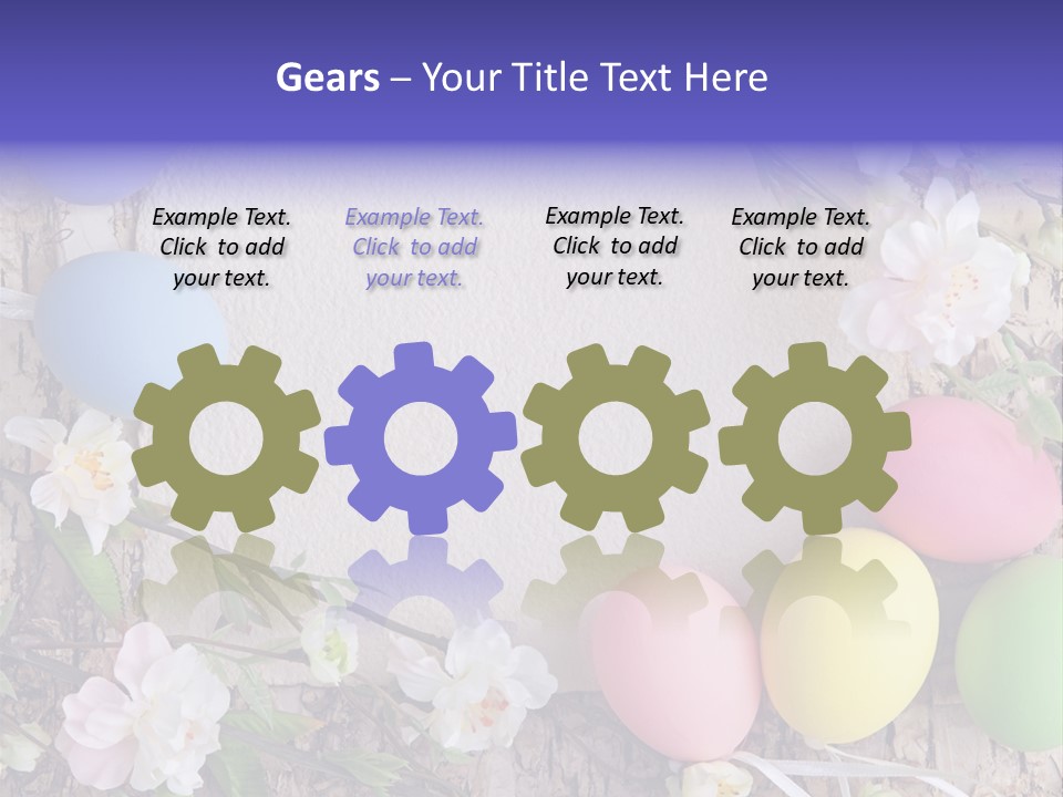 Colorful Bouquet Wooden PowerPoint Template