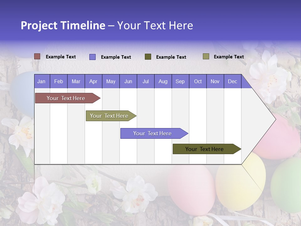 Colorful Bouquet Wooden PowerPoint Template