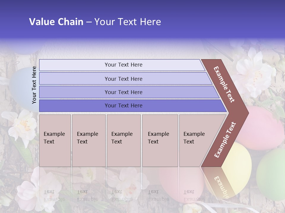 Colorful Bouquet Wooden PowerPoint Template