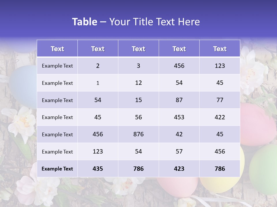 Colorful Bouquet Wooden PowerPoint Template