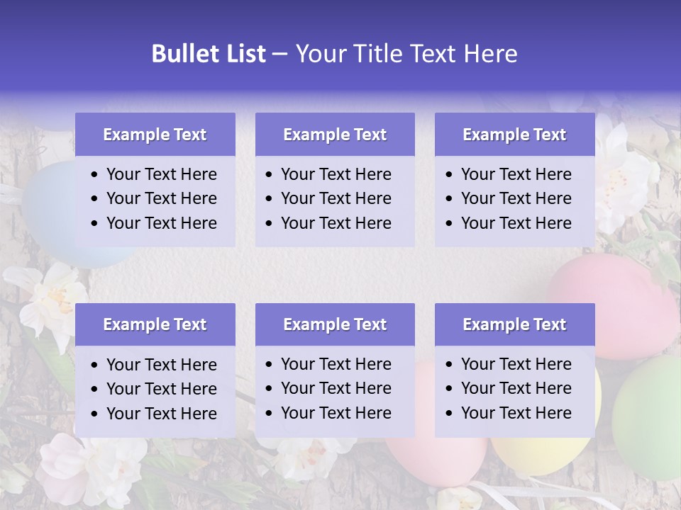 Colorful Bouquet Wooden PowerPoint Template