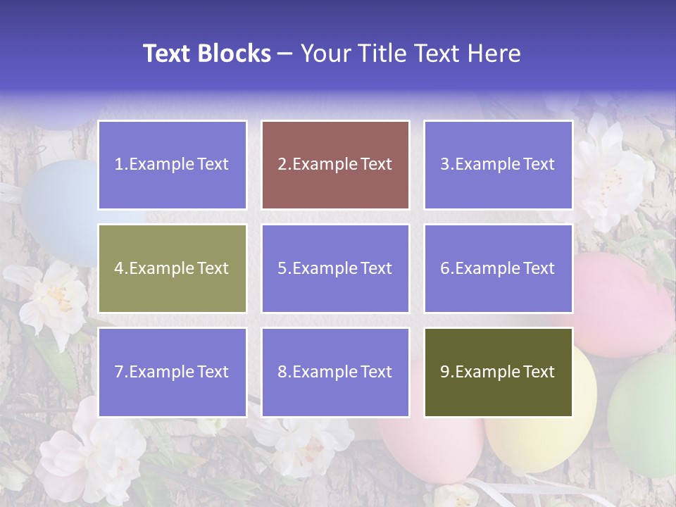 Colorful Bouquet Wooden PowerPoint Template