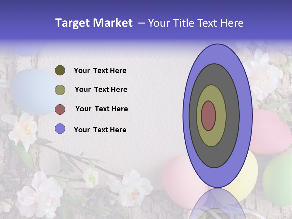 Colorful Bouquet Wooden PowerPoint Template