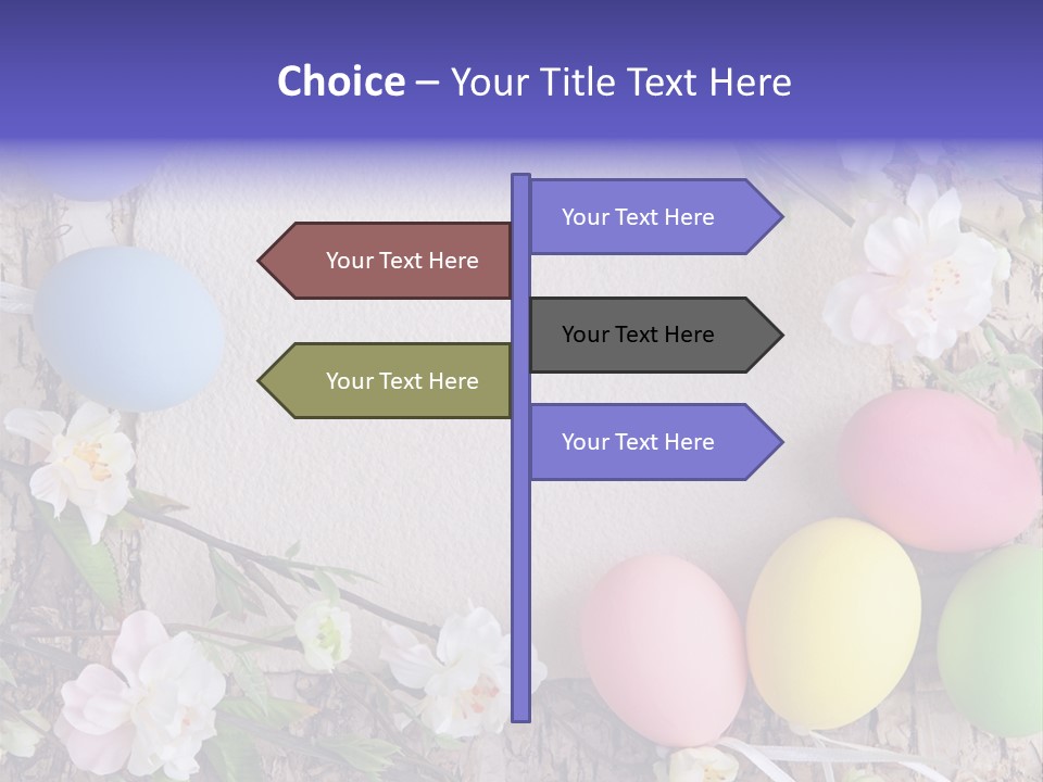 Colorful Bouquet Wooden PowerPoint Template