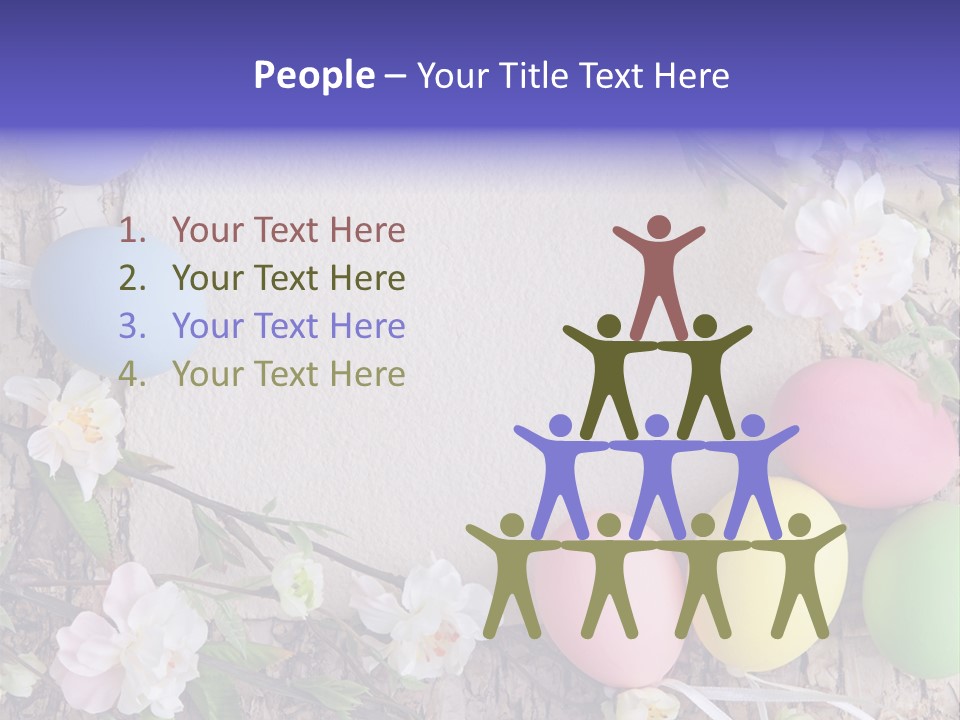 Colorful Bouquet Wooden PowerPoint Template