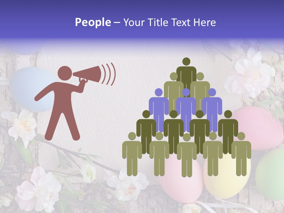 Colorful Bouquet Wooden PowerPoint Template