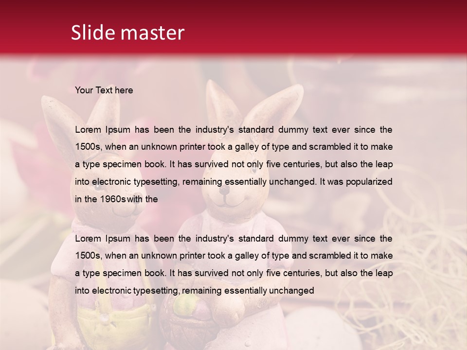 Easter Egg Bright Wood PowerPoint Template