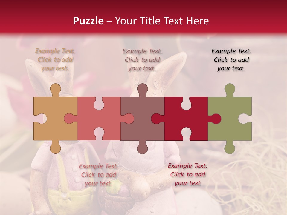 Easter Egg Bright Wood PowerPoint Template